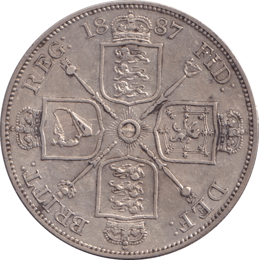 1887 DOUBLE FLORIN ( GVF ) - Double Florin - Cambridgeshire Coins