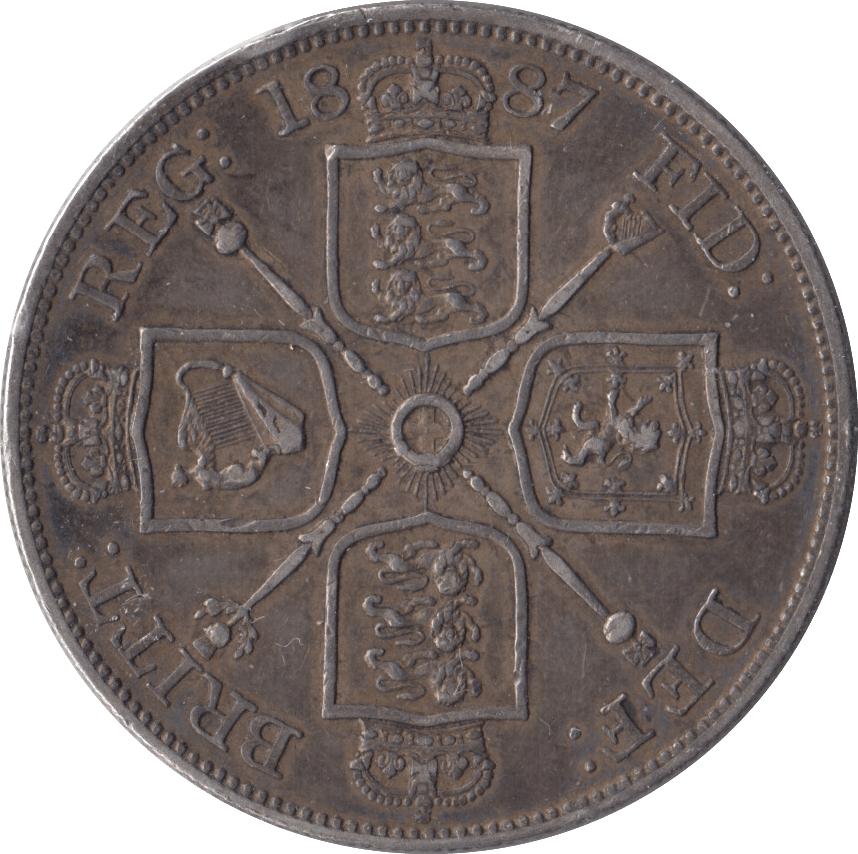 1887 DOUBLE FLORIN ( GVF ) - Double Florin - Cambridgeshire Coins