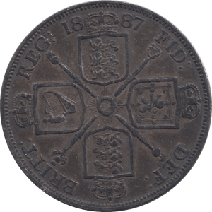 1887 DOUBLE FLORIN ( GVF ) TONED 6 - Double Florin - Cambridgeshire Coins