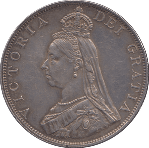 1887 DOUBLE FLORIN ROMAN I ( EF ) - Double Florin - Cambridgeshire Coins