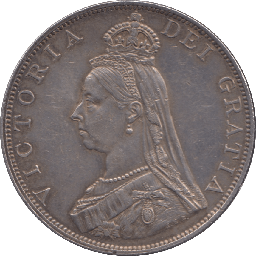 1887 DOUBLE FLORIN ROMAN I ( EF ) - Double Florin - Cambridgeshire Coins