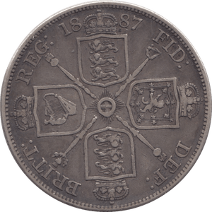 1887 DOUBLE FLORIN ( VF ) 6 - Double Florin - Cambridgeshire Coins
