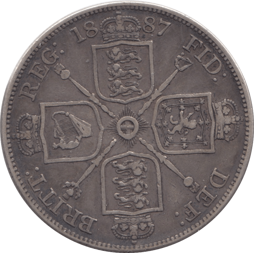 1887 DOUBLE FLORIN ( VF ) 6 - Double Florin - Cambridgeshire Coins