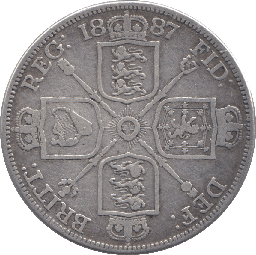 1887 DOUBLE FLORIN ( VF ) 7 - Double Florin - Cambridgeshire Coins