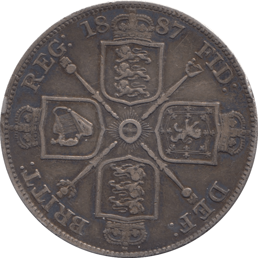 1887 DOUBLE FLORIN ( VF ) - Double Florin - Cambridgeshire Coins