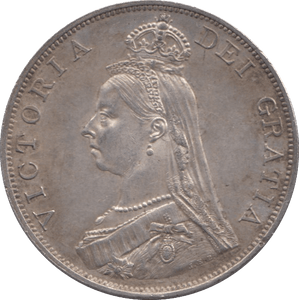 1887 DOUBLE FLORIN VICTORIA UNC - SILVER WORLD COINS - Cambridgeshire Coins