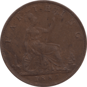 1887 FARTHING 2 ( EF ) 68 - Farthing - Cambridgeshire Coins