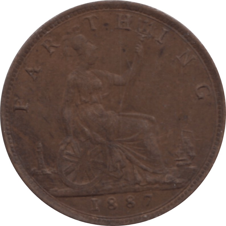 1887 FARTHING 2 ( EF ) 68 - Farthing - Cambridgeshire Coins