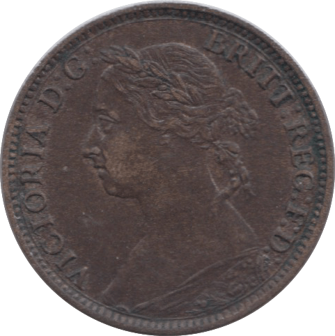 1887 FARTHING ( AUNC ) 23 - Farthing - Cambridgeshire Coins
