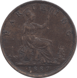 1887 FARTHING ( AUNC ) 23 - Farthing - Cambridgeshire Coins