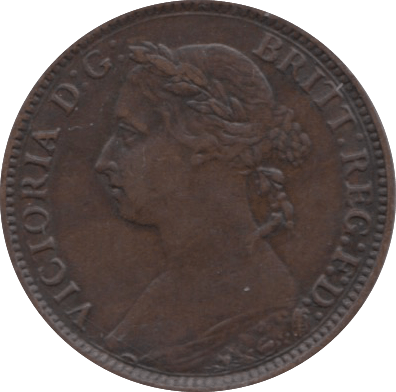 1887 FARTHING ( AUNC ) 5 - Farthing - Cambridgeshire Coins