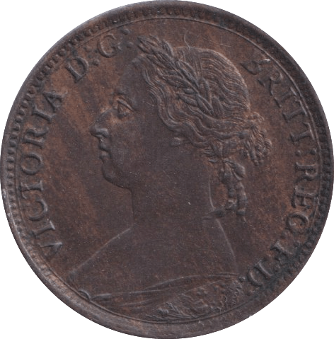 1887 FARTHING ( AUNC ) - Farthing - Cambridgeshire Coins