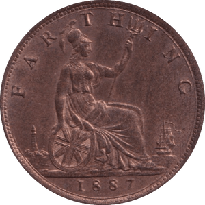 1887 FARTHING ( BU ) - Farthing - Cambridgeshire Coins