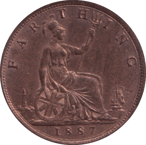 1887 FARTHING ( BU ) - Farthing - Cambridgeshire Coins