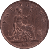 1887 FARTHING ( BU ) - Farthing - Cambridgeshire Coins