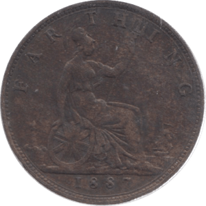 1887 FARTHING ( GVF ) 18 - Farthing - Cambridgeshire Coins