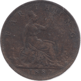 1887 FARTHING ( GVF ) 18 - Farthing - Cambridgeshire Coins