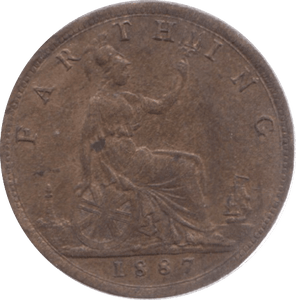 1887 FARTHING ( UNC ) 18 - Farthing - Cambridgeshire Coins