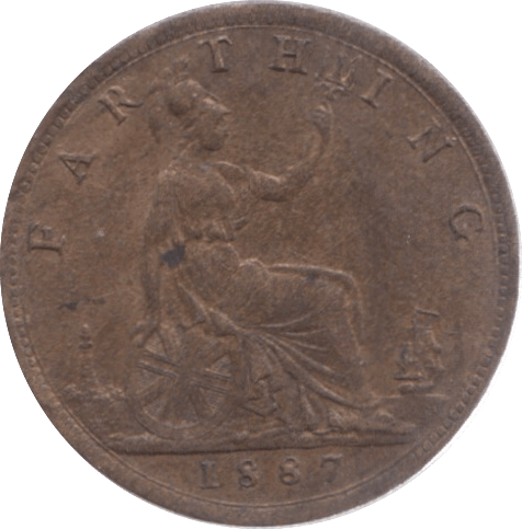 1887 FARTHING ( UNC ) 18 - Farthing - Cambridgeshire Coins