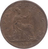 1887 FARTHING ( UNC ) 18 - Farthing - Cambridgeshire Coins