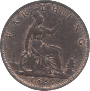 1887 FARTHING ( UNC ) 3 - Farthing - Cambridgeshire Coins