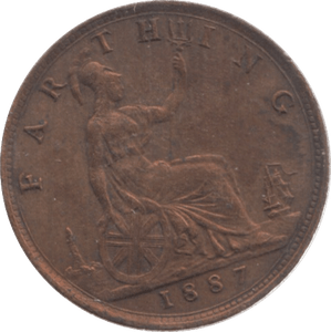 1887 FARTHING ( VF ) - Farthing - Cambridgeshire Coins