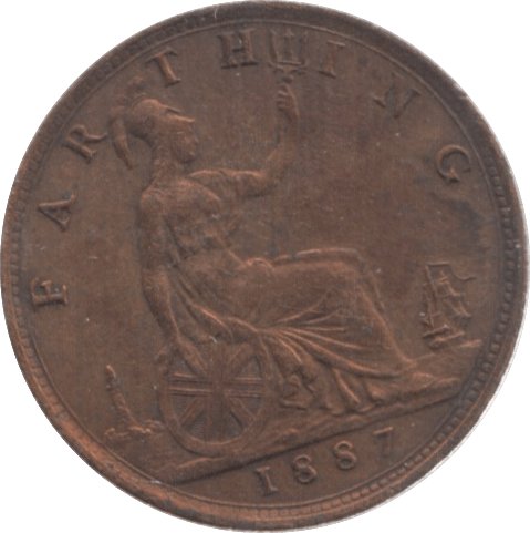 1887 FARTHING ( VF ) - Farthing - Cambridgeshire Coins