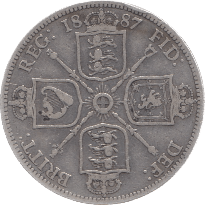 1887 FLORIN 3 ( FINE ) - Florin - Cambridgeshire Coins