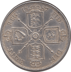 1887 FLORIN ( AUNC ) 1 - Florin - Cambridgeshire Coins