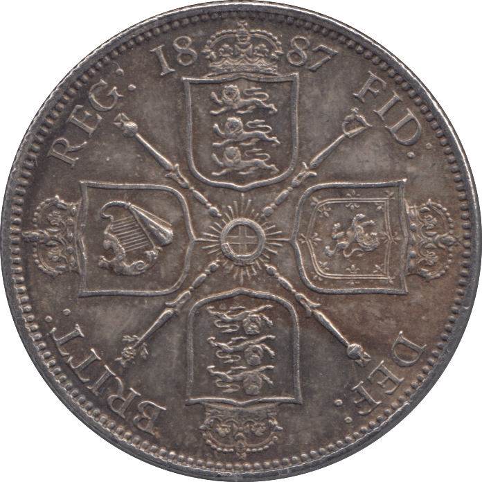1887 FLORIN ( AUNC ) 2 - FLORIN - Cambridgeshire Coins