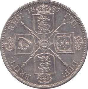 1887 FLORIN ( AUNC ) 3 - Florin - Cambridgeshire Coins