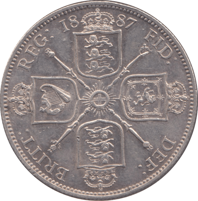 1887 FLORIN ( AUNC ) 3 - Florin - Cambridgeshire Coins