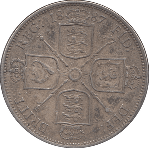 1887 FLORIN ( AUNC ) 8 - Florin - Cambridgeshire Coins
