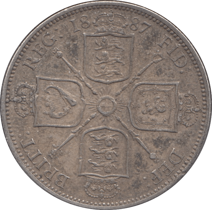 1887 FLORIN ( AUNC ) 8 - Florin - Cambridgeshire Coins