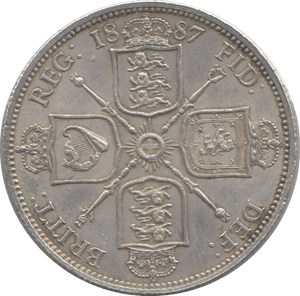 1887 FLORIN ( EF ) 12 - Florin - Cambridgeshire Coins
