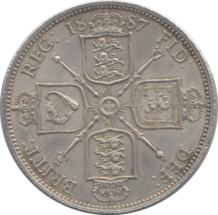 1887 FLORIN ( EF ) 12 - Florin - Cambridgeshire Coins