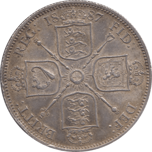 1887 FLORIN ( EF ) 2 - Florin - Cambridgeshire Coins