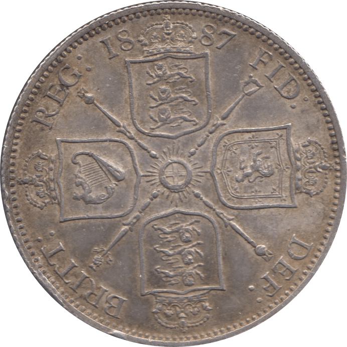 1887 FLORIN ( EF ) 2 - Florin - Cambridgeshire Coins