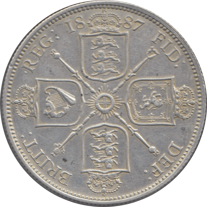 1887 FLORIN ( EF ) 3 - Florin - Cambridgeshire Coins