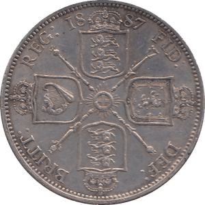 1887 FLORIN ( EF ) 3 - Florin - Cambridgeshire Coins