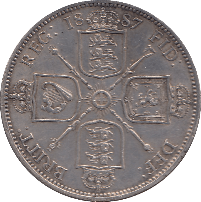 1887 FLORIN ( EF ) 3 - Florin - Cambridgeshire Coins