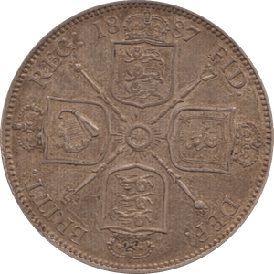 1887 FLORIN ( EF ) 4 - Florin - Cambridgeshire Coins