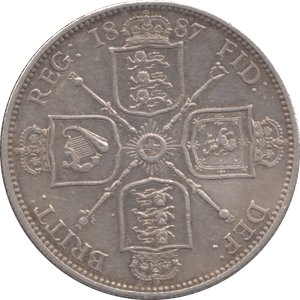 1887 FLORIN ( EF ) 5 - Florin - Cambridgeshire Coins