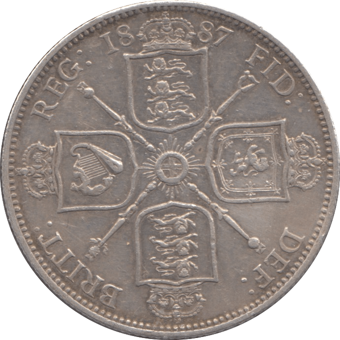 1887 FLORIN ( EF ) 5 - Florin - Cambridgeshire Coins