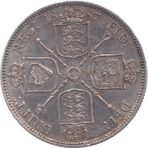 1887 FLORIN ( EF ) 6 - Florin - Cambridgeshire Coins