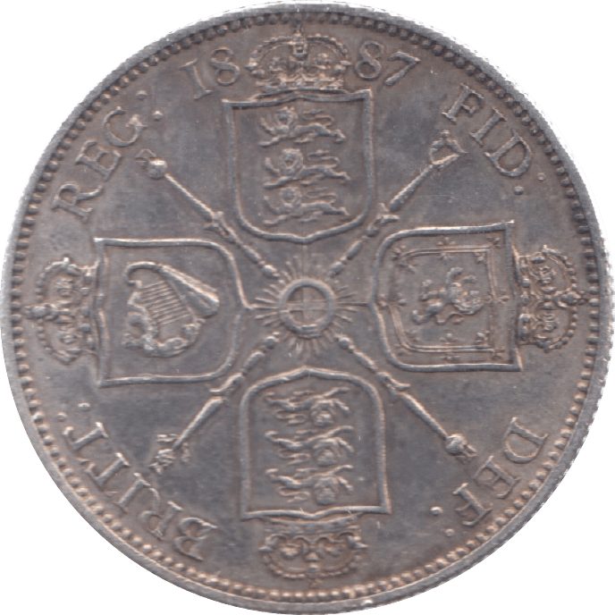 1887 FLORIN ( EF ) 6 - Florin - Cambridgeshire Coins