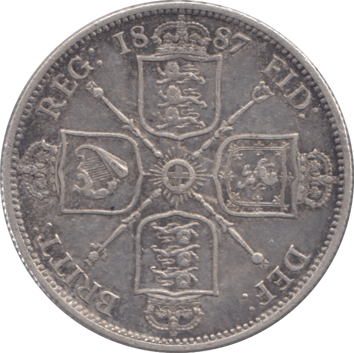 1887 FLORIN ( EF ) - Florin - Cambridgeshire Coins