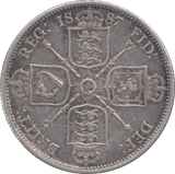 1887 FLORIN ( EF ) - Florin - Cambridgeshire Coins