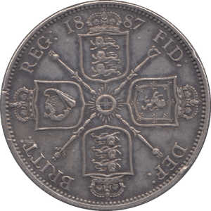 1887 FLORIN ( EF ) - Florin - Cambridgeshire Coins