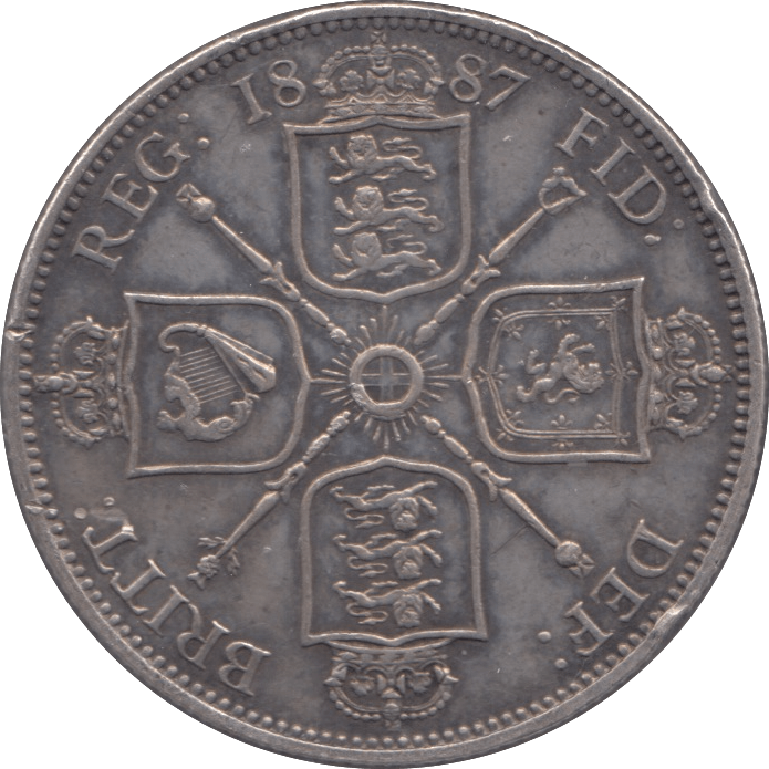 1887 FLORIN ( EF ) - Florin - Cambridgeshire Coins